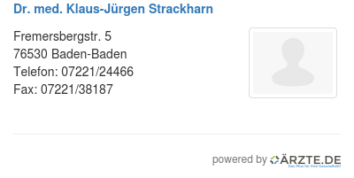 Dr med klaus juergen strackharn