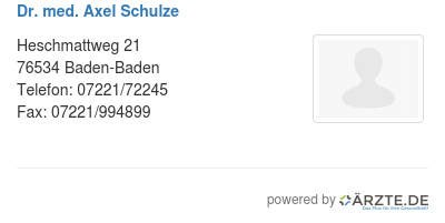 Dr med axel schulze 253997