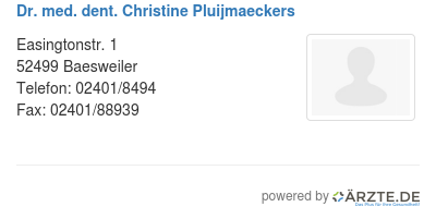 Dr med dent christine pluijmaeckers