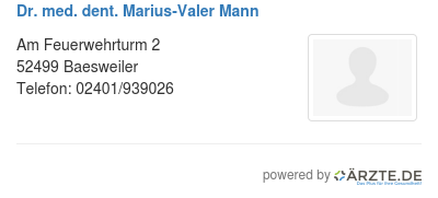 Dr med dent marius valer mann