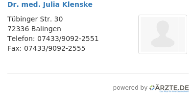 Dr med julia klenske