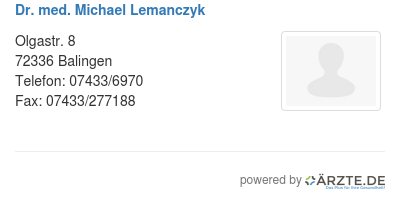 Dr med michael lemanczyk