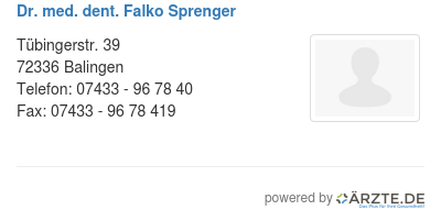 Dr med dent falko sprenger