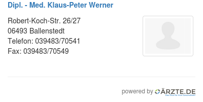 Dipl med klaus peter werner
