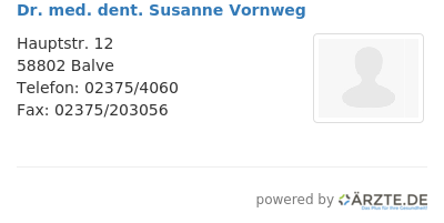 Dr med dent susanne vornweg
