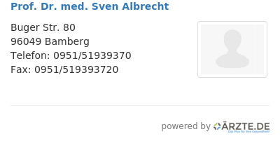 Prof dr med sven albrecht