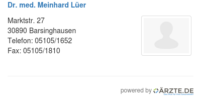 Dr med meinhard lueer