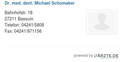 Dr med dent michael schomaker