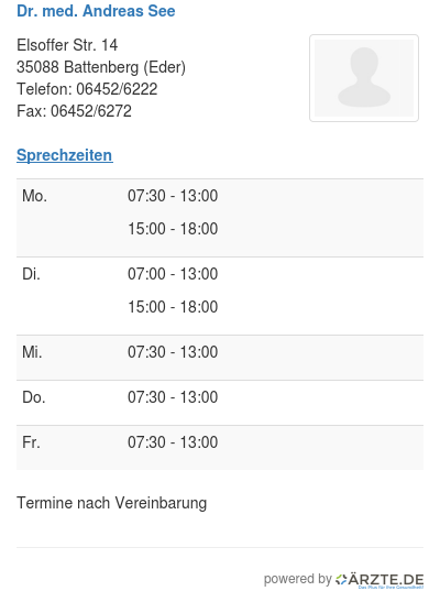 Dr med andreas see