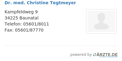 Dr med christine tegtmeyer