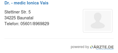 Dr medic ionica vais