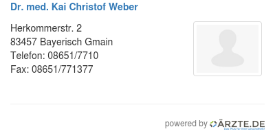 Dr med kai christof weber