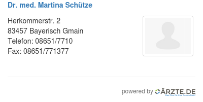 Dr med martina schuetze