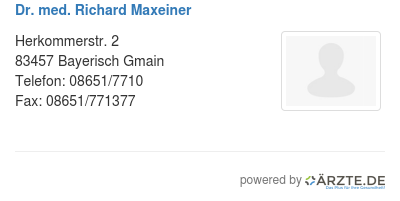 Dr med richard maxeiner