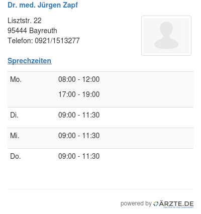Dr med juergen zapf
