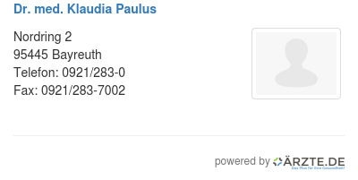 Dr med klaudia paulus