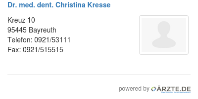 Dr med dent christina kresse