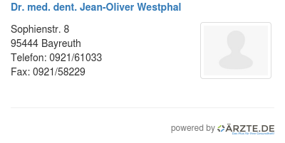 Dr med dent jean oliver westphal