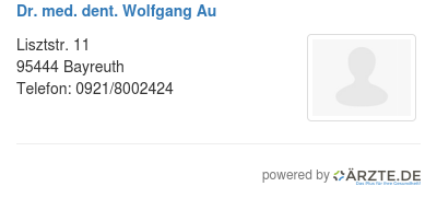 Dr med dent wolfgang au