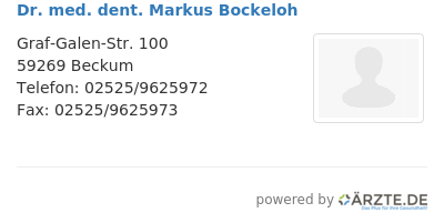 Dr med dent markus bockeloh 434561