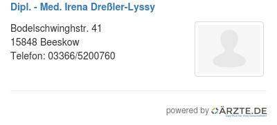 Dipl med irena dressler lyssy