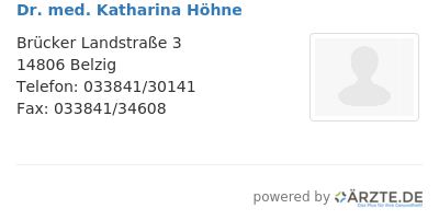 Dr med katharina hoehne