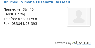 Dr med simone elisabeth rosseau