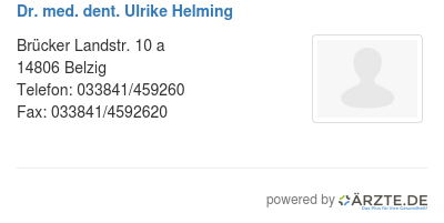 Dr med dent ulrike helming