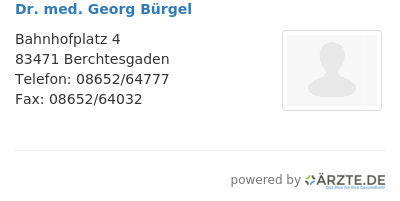 Dr med georg buergel