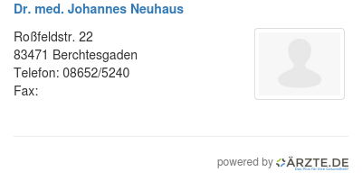 Dr med johannes neuhaus
