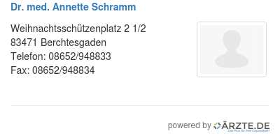 Dr med annette schramm