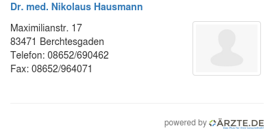 Dr med nikolaus hausmann