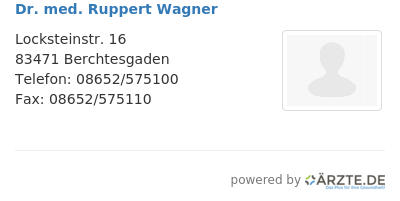Dr med ruppert wagner