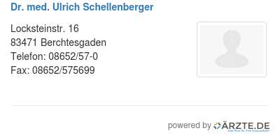 Dr med ulrich schellenberger