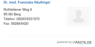 Dr med franziska haeussinger