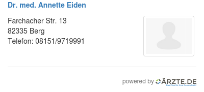Dr med annette eiden 298484