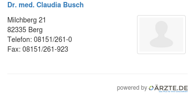 Dr med claudia busch