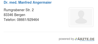 Dr med manfred angermaier