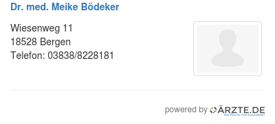 Dr med meike boedeker