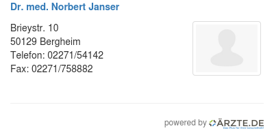 Dr med norbert janser