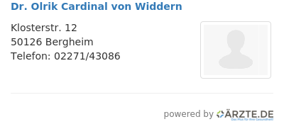 Dr olrik cardinal von widdern