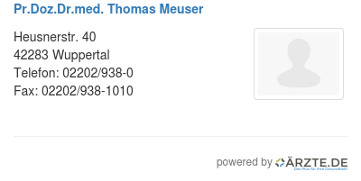Pr doz dr med thomas meuser