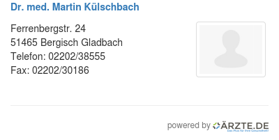 Dr med martin kuelschbach