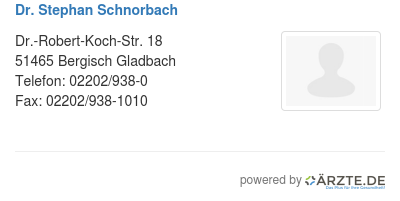 Dr stephan schnorbach