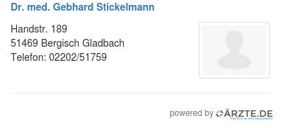 Dr med gebhard stickelmann
