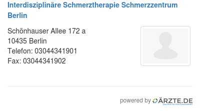 Interdisziplinaere schmerztherapie schmerzzentrum berlin