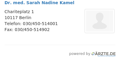 Dr med sarah nadine kamel