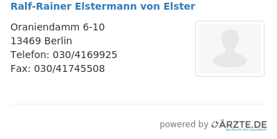 Ralf rainer elstermann von elster