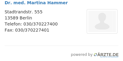 Dr med martina hammer