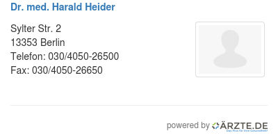Dr med harald heider